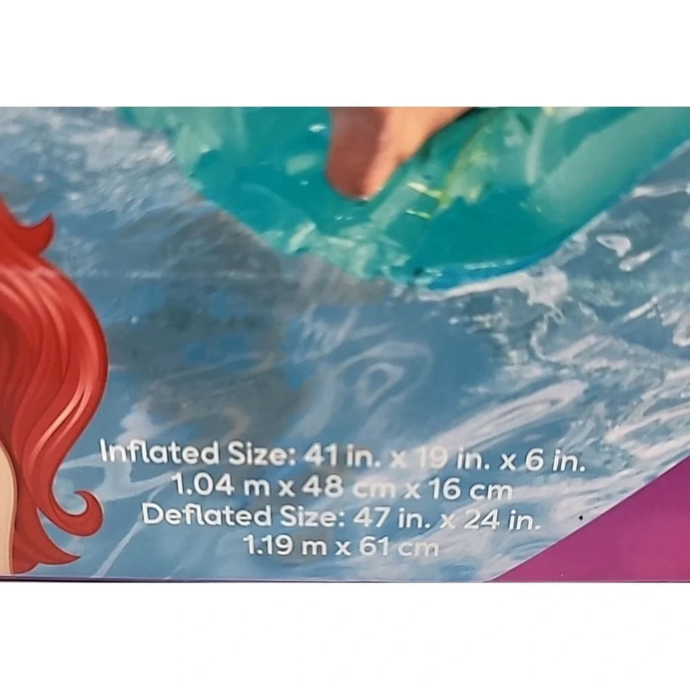 2-Pack Disney Princess Little Mermaid Ariel Kids Inflatable Swim Raft/Pool Float